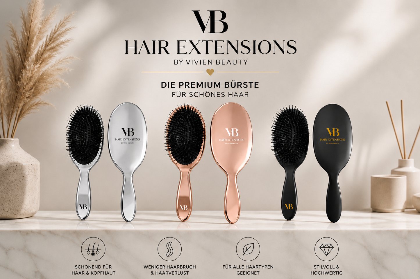 Premium Extensions-Bürste für Haarverlängerungen